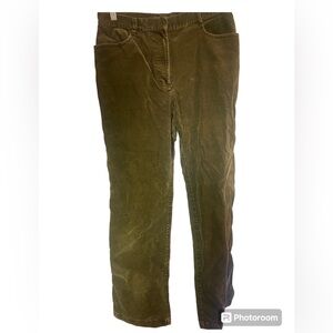 Country road vintage corduroy ladies pants moss green